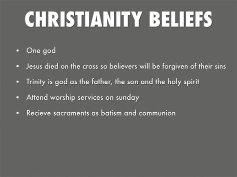 main beliefs of christianity.